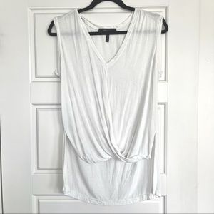 BCBG MAXAZRIA White Sleeveless Shirt